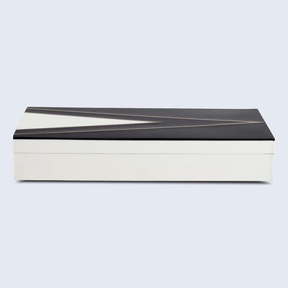 Handicrafts Home Black and White Decorative Storage Box - Image 4
