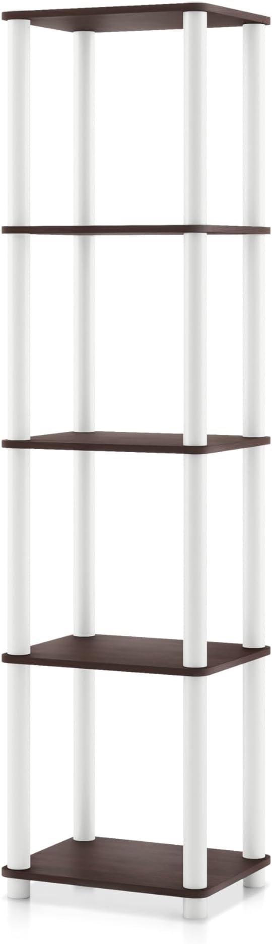 Homes: Inside + Out Apexa Modern 5-Tier Narrow Shelving Units, Collectibles by HOMESInsideOut
