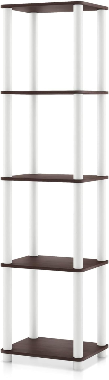 Homes: Inside + Out Apexa Modern 5-Tier Narrow Shelving Units, Collectibles by HOMESInsideOut