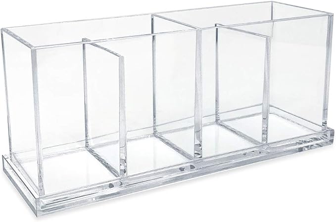 Isaac Jacobs 2-Pack 4-Compartment Clear Acrylic Organizers - Image 3