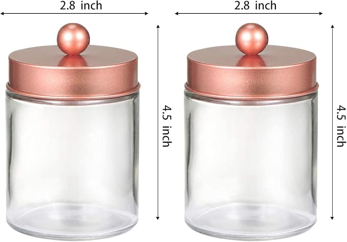 Amolliar Apothecary Jars Bathroom Storage Organizer -Countertop Storage - Image 7