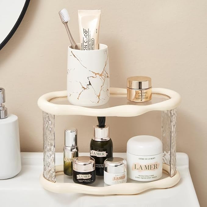 Bathroom Countertop Organizer, 2 Tier Bathroom Organizer and Storage, Acrylic - Image 3