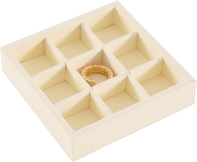 Dark Blue Jewelry Display Tray Ring Necklace Earring Bangle Organizer by Yinbeini
