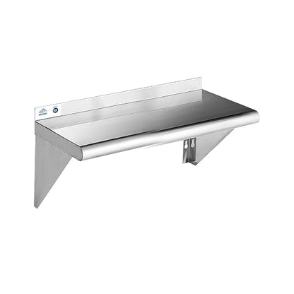 ROCKPOINT Stainless Steel Shelf 10 x 30 Inches 225lb, NSF Metal Commercial by ROCKPOINT