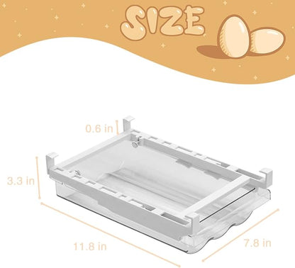 Egg Holder For Refrigerator，Mini Fridge Drawer Organizer Egg Storage Bin Clear - Image 2