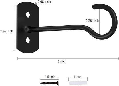 6in Hanging Plant Hooks 2Pack Ceiling Hooks - Image 2