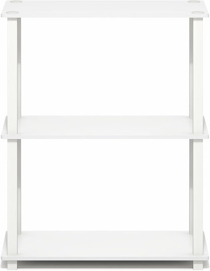 Furinno Turn-S-Tube Storage Shelves, 3-Tier Book Shelf, Corner Shelf, Toolless - Image 7