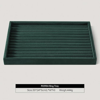 Velvet Ring Display Tray, Stackable Muilt Slot Rings Ear Stud Storage Tray - Image 2