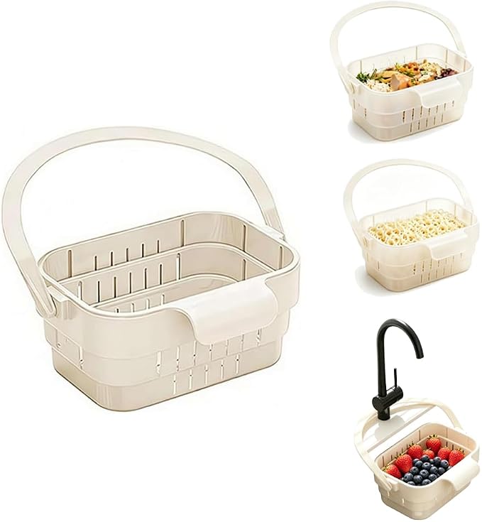 Foldable Hanging Sink Drain Basket Stretchable Kitchen Colander by Unknown
