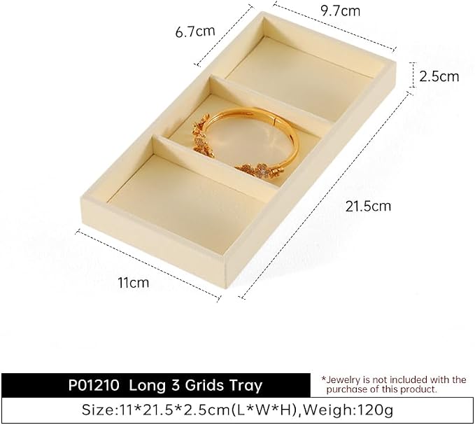Dark Blue Jewelry Display Tray Ring Necklace Earring Bangle Organizer - Image 6