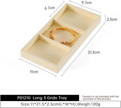 Dark Blue Jewelry Display Tray Ring Necklace Earring Bangle Organizer - Image 6