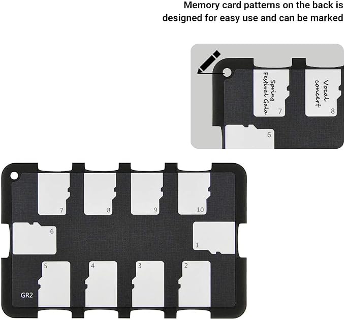 10 Slots Micro SD Card Holder Case Storage Organizer, Ultra Slim Credit Card - Image 4