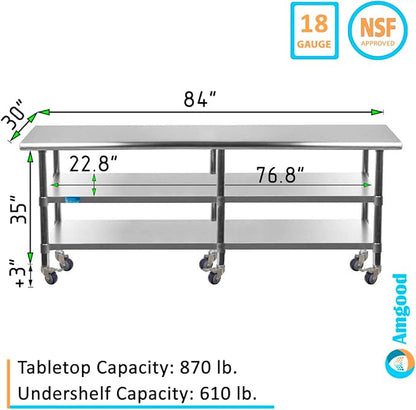 AmGood Stainless Steel Work Table - Image 2