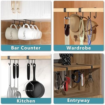 ECROCY Coffee Mug Holder Under Cabinet Only Fits Shelves up to 3/4" Thick - Image 9