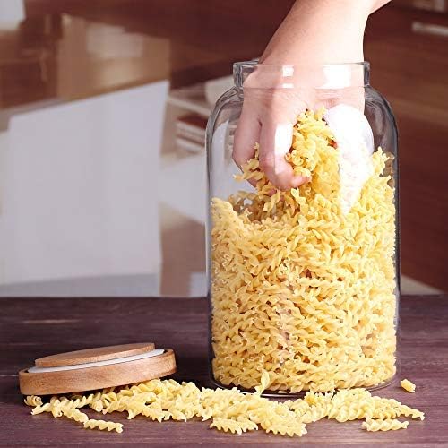 SAIOOL Modern Design Transparent Glass Food Storage Jars, 100FL OZ | 3000ml - Image 6