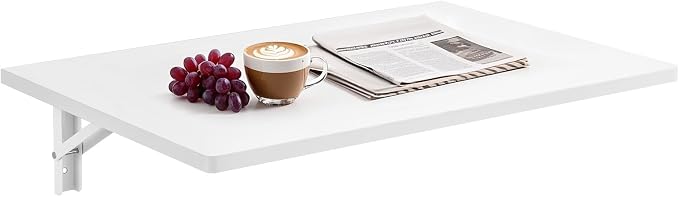 VEVOR Wall Mounted Folding Table, 39.4 x 19.7 inches Wall Mount Table, Floating - Image 11