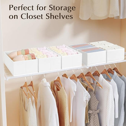 DIMJ Drawer Organizers Clothes, Fabric Closet Organizers and Storage, Shallow - Image 4