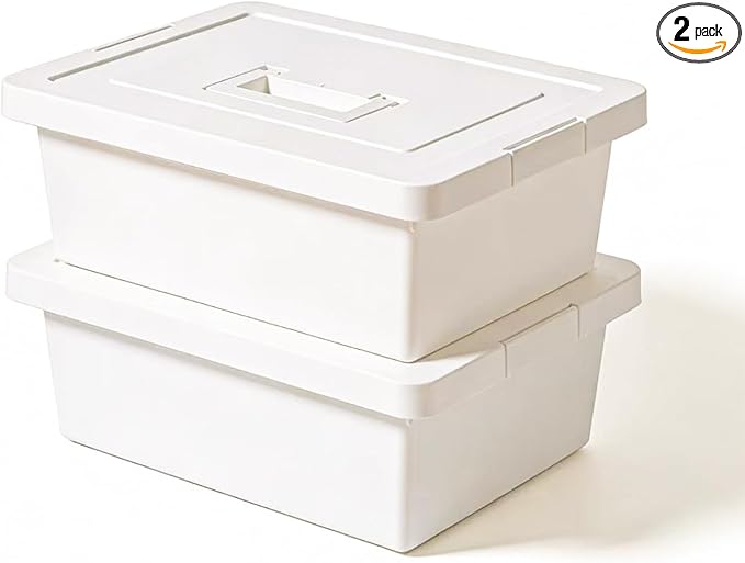 15 Quart White Stackable Storage Bins – by Duufiell-yourtrustedorganizer