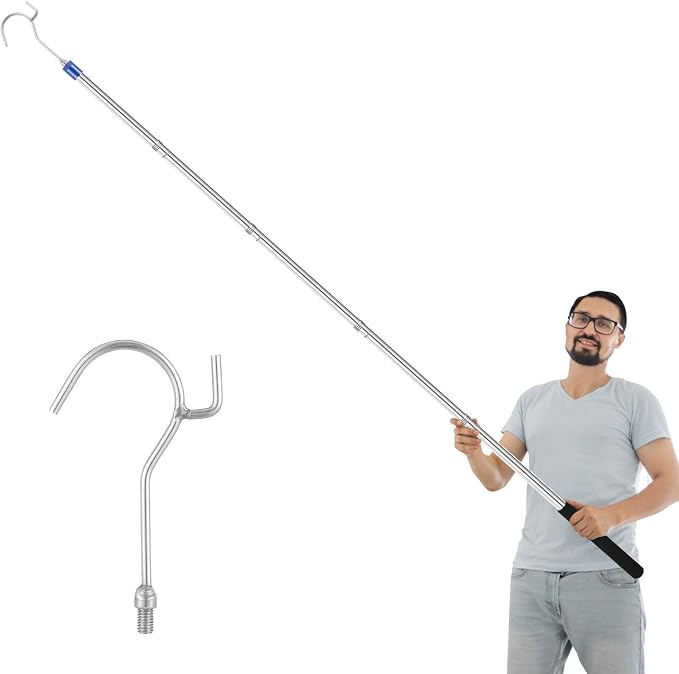 Clothes Hook Pole, Clothes Hanger Reaching Hook by Unknown