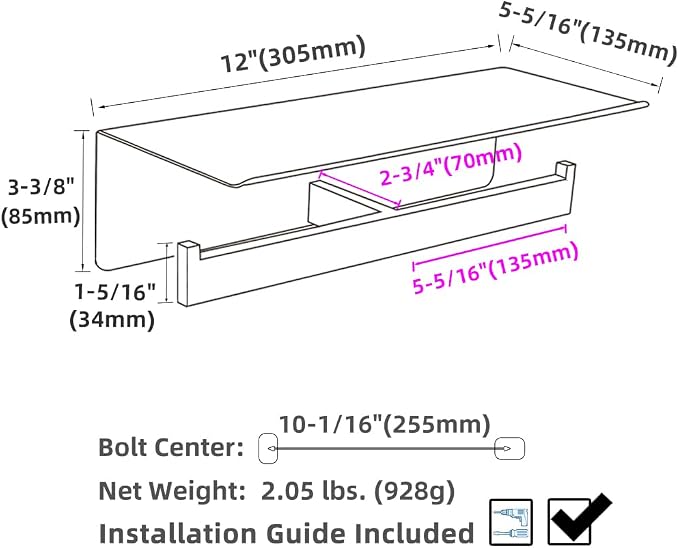 APLusee Double Toilet Paper Holder - Image 9
