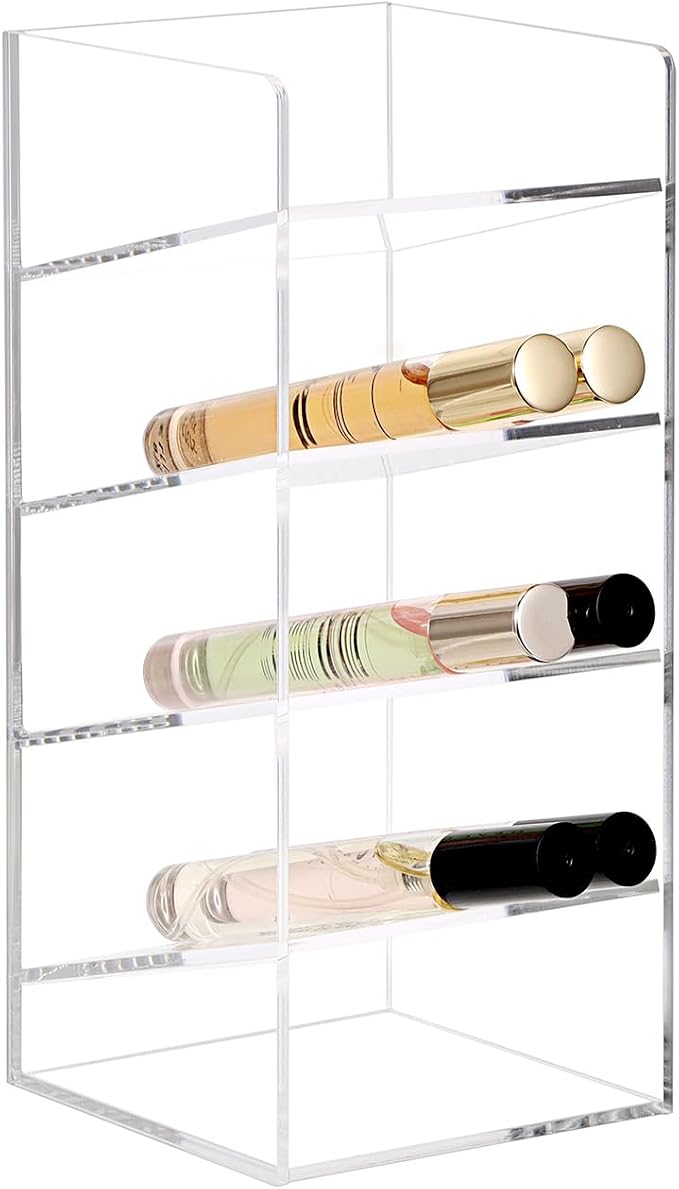 ELLDOO Rollerball Perfume Organizer, 5 Compartment Clear Acrylic Perfume by ELLDOO