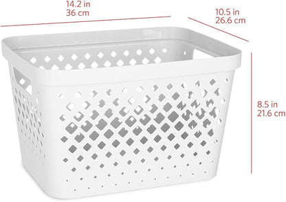 Glad Plastic Storage Basket Set, Value Pack of 6 | Open Storage Bins - Image 5
