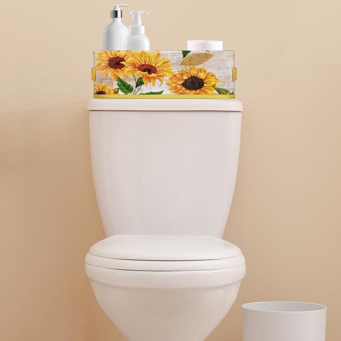 Sunflower Bright Letters Bathroom Storage Basket, Foldable - Image 7