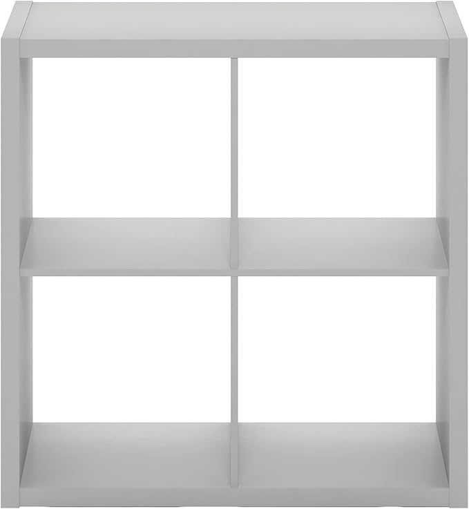 Furinno Cubicle Open Back Decorative Cube Storage Organizer, Light Grey | 14.6" - Image 9