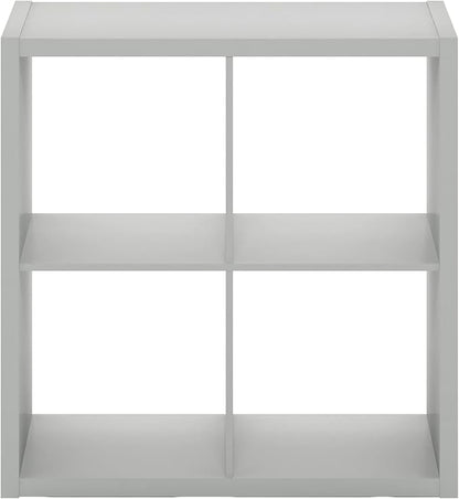 Furinno Cubicle Open Back Decorative Cube Storage Organizer, Light Grey | 14.6" - Image 9