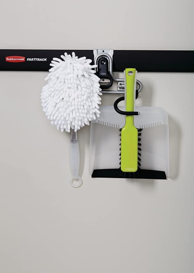 Rubbermaid FastTrack 2-Handle Hook Mounted Garage Storage and Space Saving - Image 7