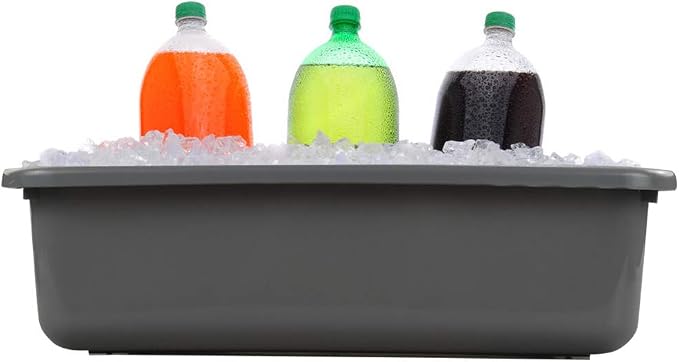 4-Pack Bus Tubs, Commercial Tote Box, Plastic Bus Box, 13 L Capacity, Food - Image 7