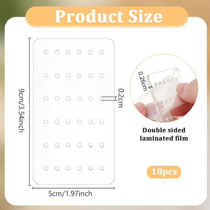 OLYCRAFT 18Pcs Acrylic Earring Display Cards 24 Holes Clear Earring Organizer - Image 2