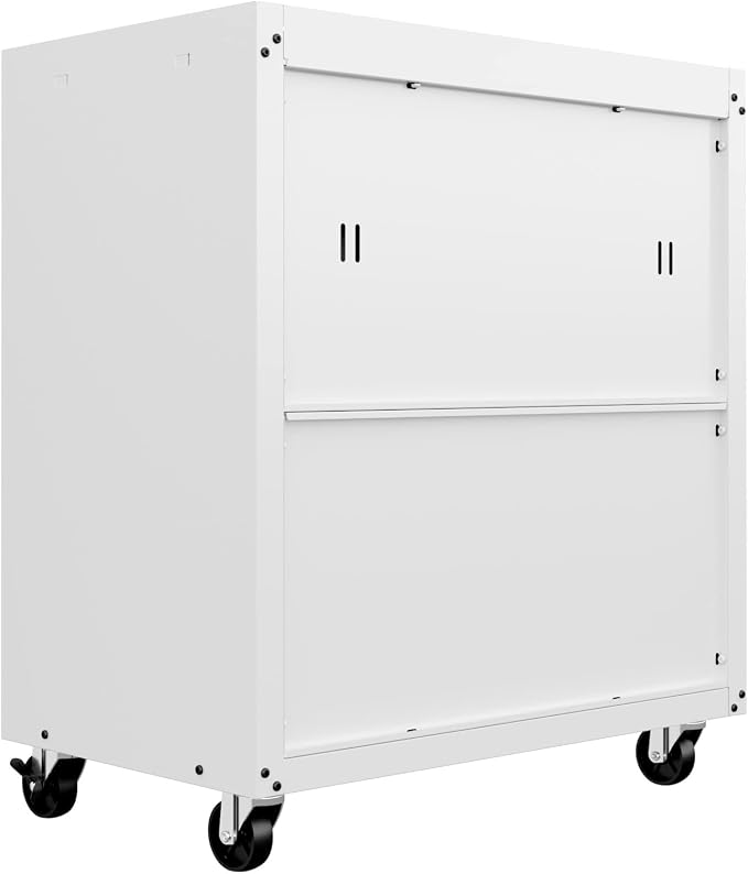 Manhattan Comfort Fortress Textured Metal 31.5" Garage Mobile Cabinet - Image 8