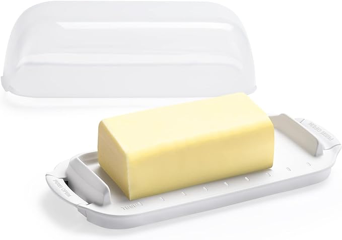 Butter Dish with Clear Lid, Butter Container Holds by AONCO