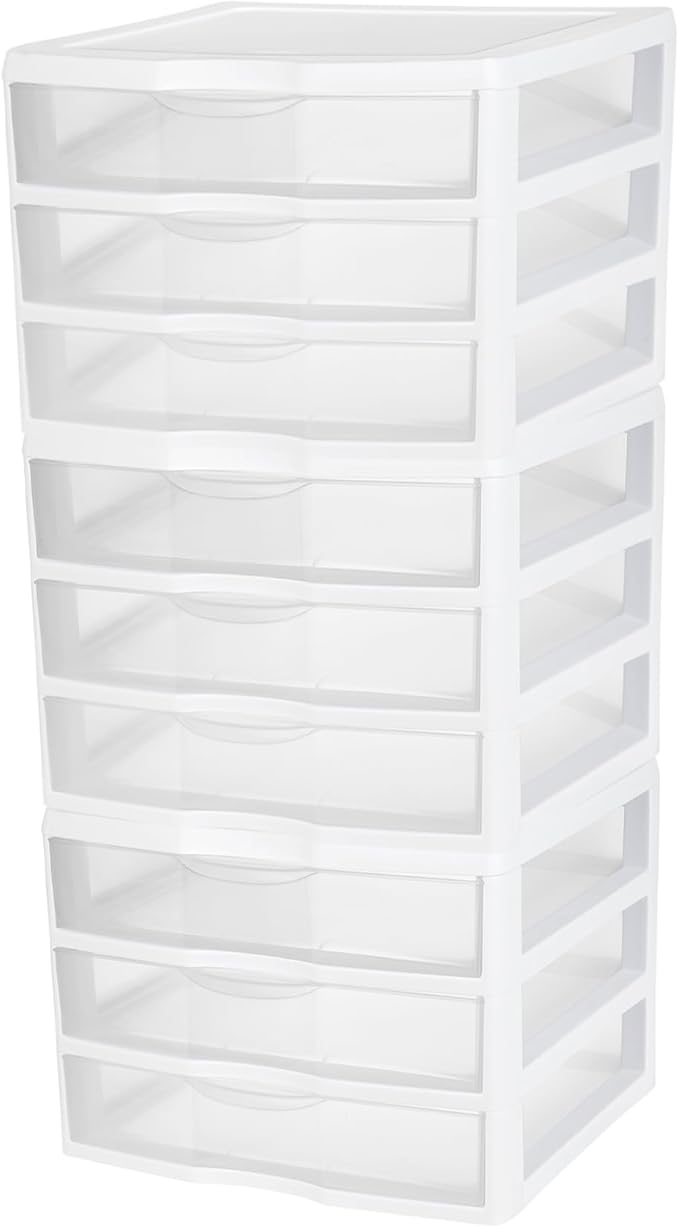 Sterilite Wide 3 Drawer Organizer, 3 Pack by Sterilite