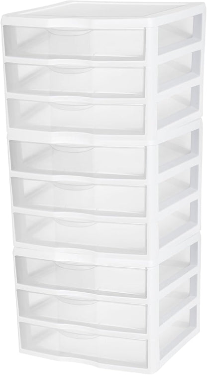 Sterilite Wide 3 Drawer Organizer, 3 Pack by Sterilite