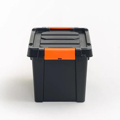 Heavy Duty Storage Container, 5 Gallon Capacity, Stackable Plastic Tote - Image 2