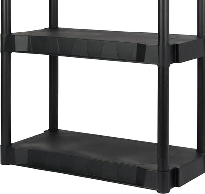 Plastic 4-Tier 56.2" H x 30"" W x 13.8" D Shelf, 280lb Total Capacity - Image 7