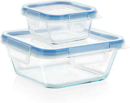 Snapware Total Solutions Glass Food Storage Containers Set, Airtight & by Snapware