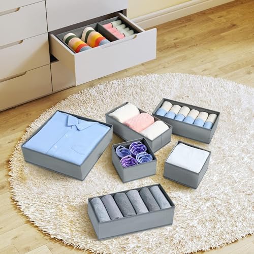 DIMJ Drawer Organizer Clothes, 12 Pack Dresser Organizer, Foldable Closet - Image 2