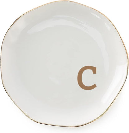 Initials Ring Dish Jewery Tray by VINCOMIC