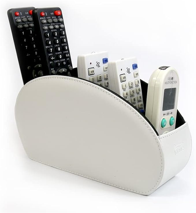 Remote Control Holder Organizer Desk Leather Cases Control Storage TV Remote by Fosinz