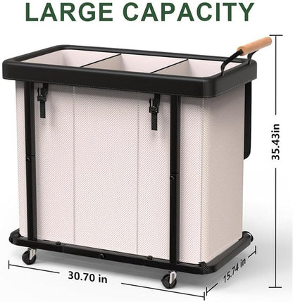 230L Extra Large Fashion Laundry Sorter 3 Section - Image 6