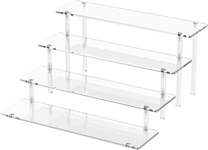 4 Tier Acrylic Display Risers, Large Cupcake Stand Holder, Dessert Display by Dooiclear