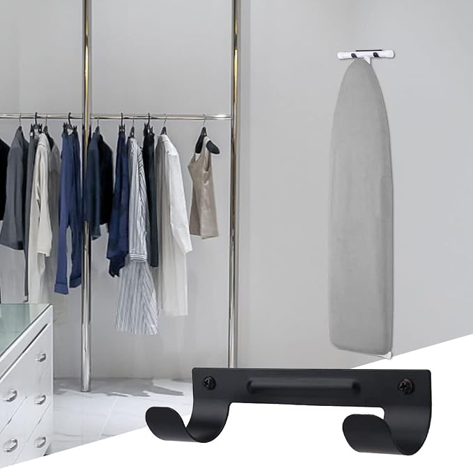 Ironing Board Hanger, Wall Mount Ironing Board Holder Organizer Wall Rack - Image 5