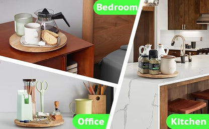 10 Inch Bamboo Lazy Susan Organizer Turntable - Image 6
