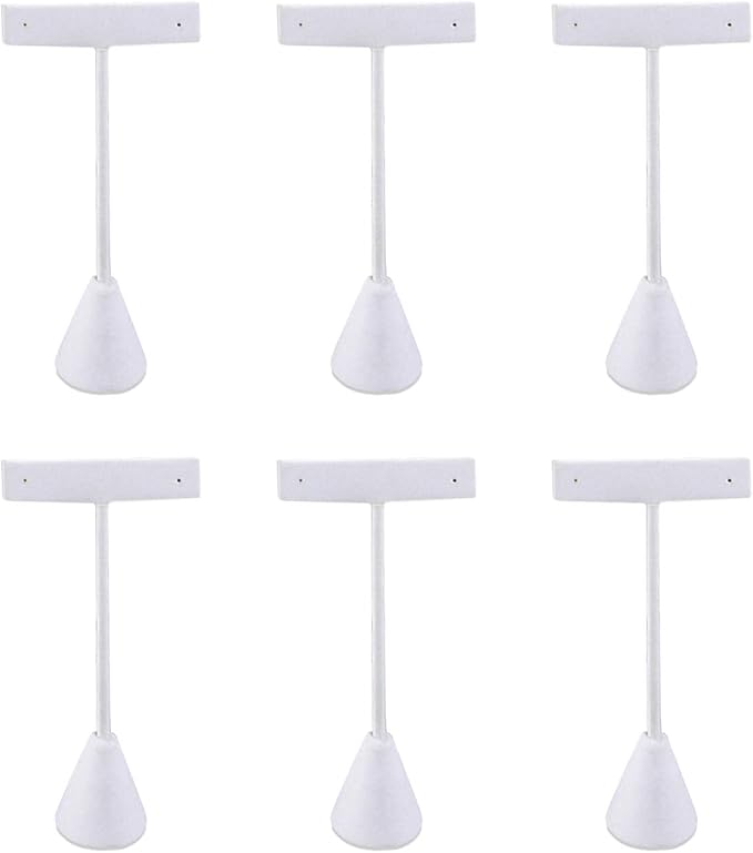 Ikee Design 6 Pcs Set Premium T- Shape Style Earring Display Stand, Earring by IkeeDesign