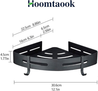 Hoomtaook Adhesive Corner Shelf Bathroom Shower Caddy Organizer - Image 6