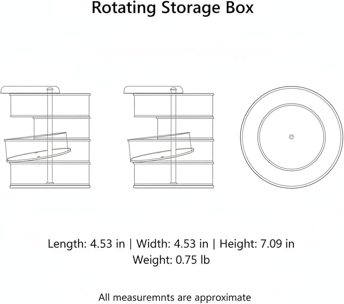 Rotating Cosmetic Display Case, 360-Degree Clear Storage Organizer - Image 7