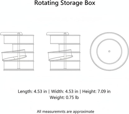 Rotating Cosmetic Display Case, 360-Degree Clear Storage Organizer - Image 7